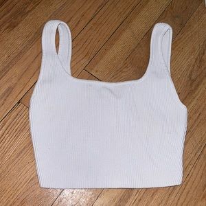 Aritzia Babaton Sculpt Knit Tank in white